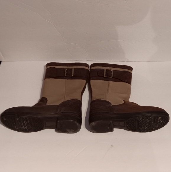 Dublin Estuary Western Cozy Cabin Brown Two Tone Leather Riding Boots Size 6.5 - Picture 8 of 10